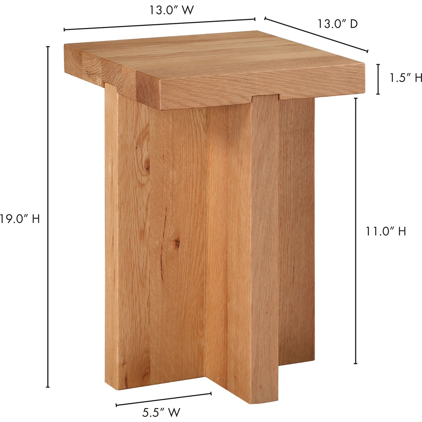 007 SI-2253748 | Lifestyle | Folke Side Table by Moe's Home Collection in natural. Made from solid oak in a transitional style.
