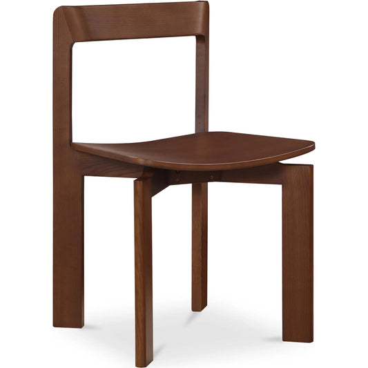 Daifuku Dining Chair (Set of 2) by Moe's Home Collection in walnut. Made from solid white ash, ash veneer over plywood seat in a unique style.