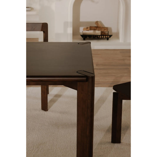 Daifuku Dining Table by Moe's Home Collection in walnut. Made from solid white ash in a unique style.