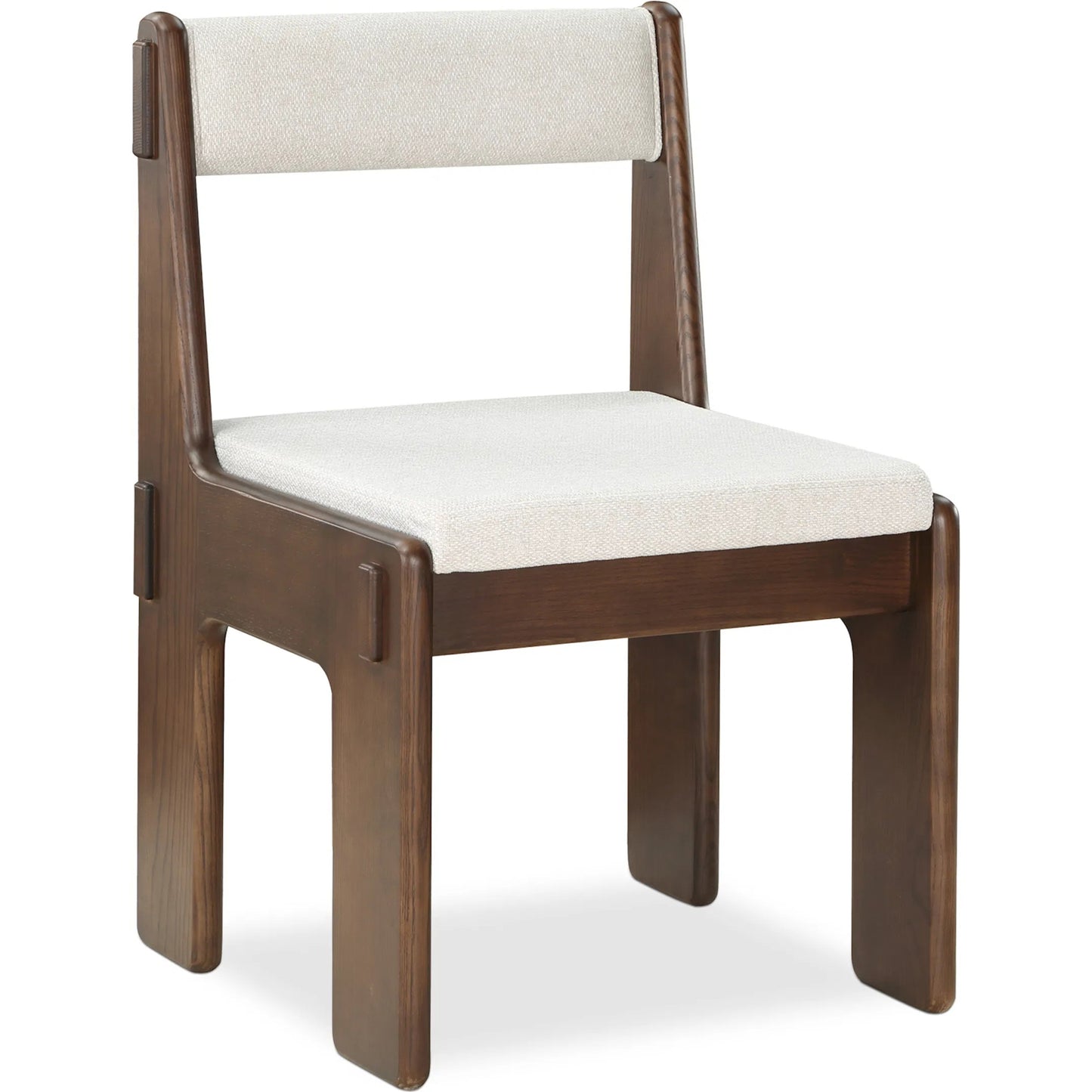 001 SI-2253603 | Primary Silo | Ashby Dining Chair by Moe's Home Collection in beige and walnut. Made from upholstery: 100% polyester, solid ash, plywood in a unique style.