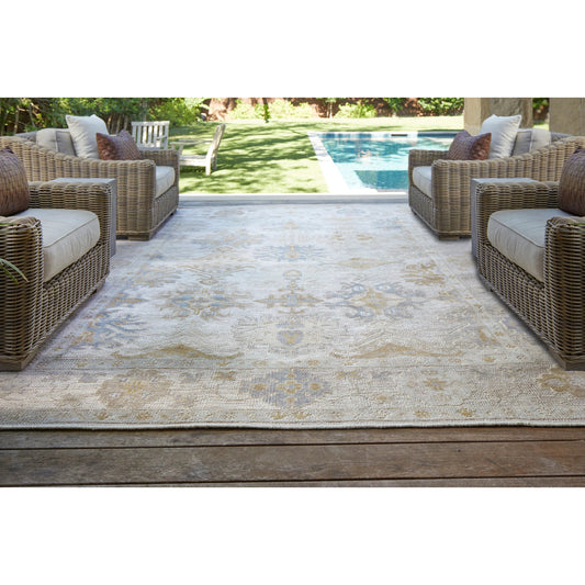 Wendover Transitional Oriental Rug - 6841F by Feizy in ivory, tan, blue. Made from pet in a unique style.