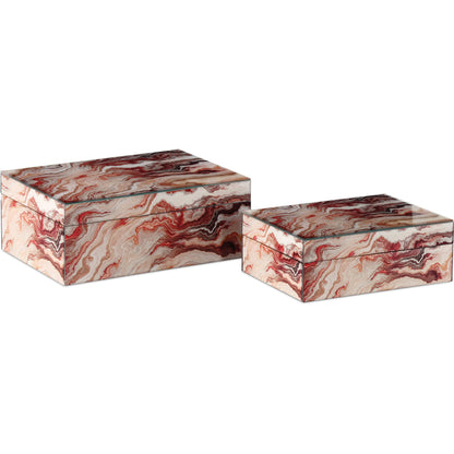 Interstellar Box Set by Currey and Company in dark green. Made from glass, paper, engineered wood in a modern style.