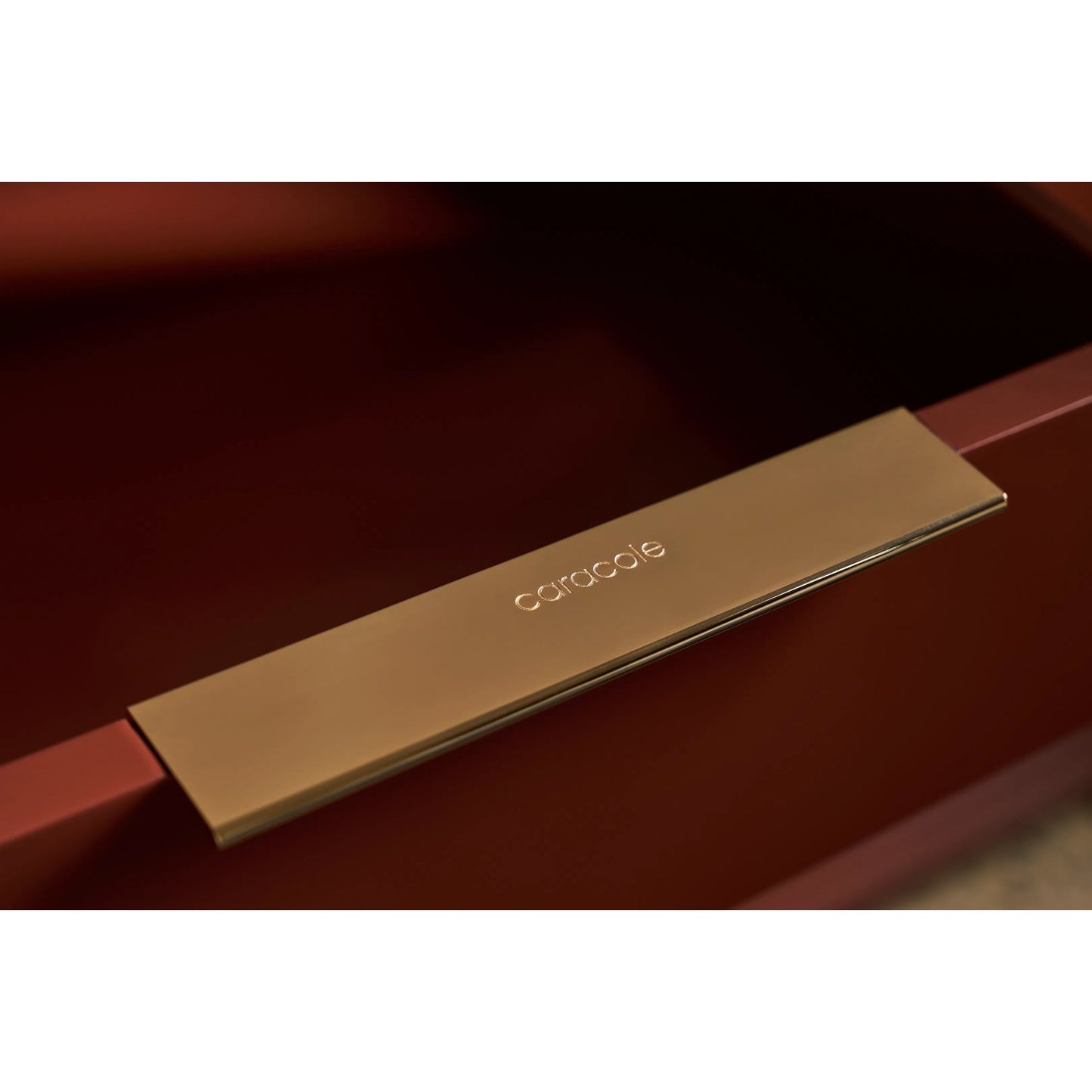 005 SI-2370706 | Closeup | Allure Armoire by Caracole in rouge red gloss, bronze. Made from unique in a modern style.