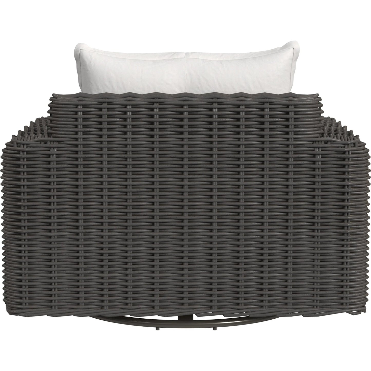 004 SI-2318698 | Additional Silo | Cabo Outdoor Oversized Swivel Club Chair by Sunset West in dark wood. Made from resin wicker in a rustic style.