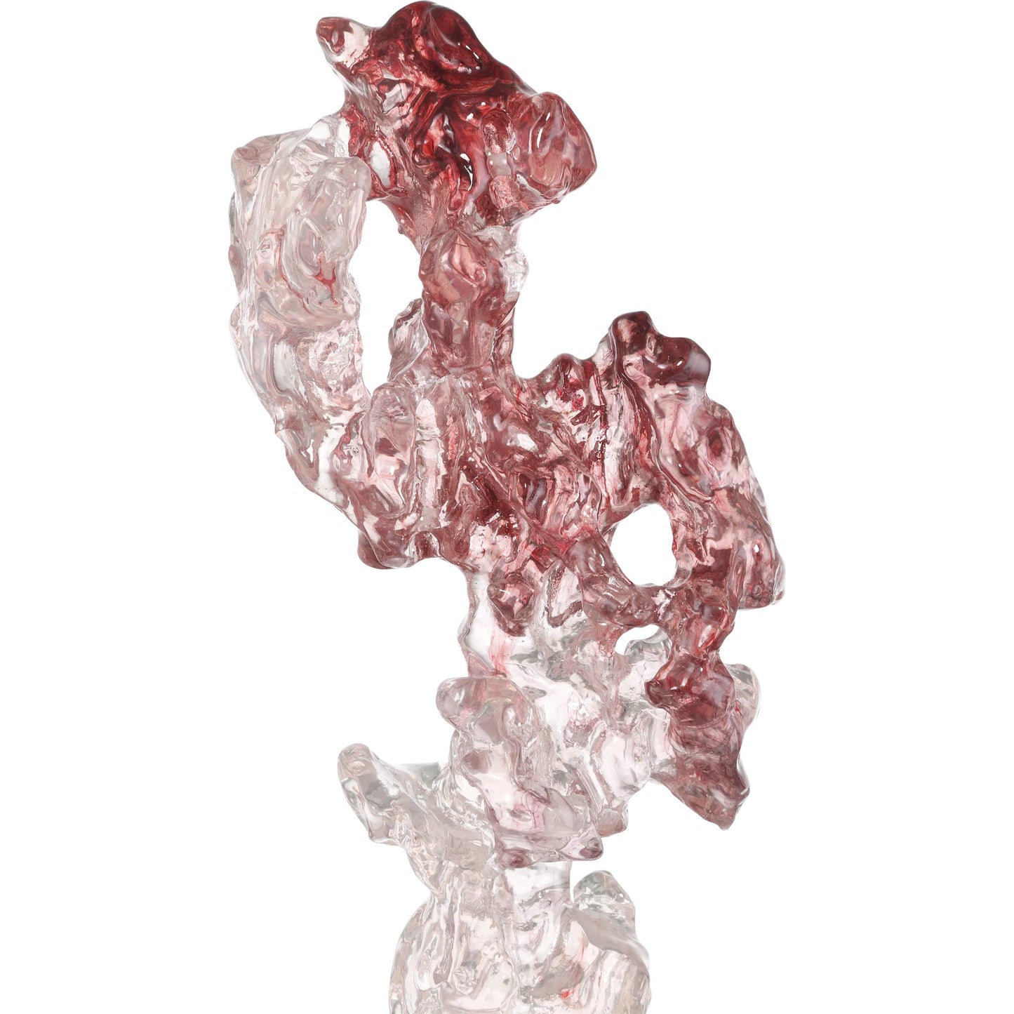 011 SI-2524303 | Closeup | Faux Rock Crystal Sculpture by Currey and Company in purple pink, clear. Made from composite, optic crystal in a modern style.