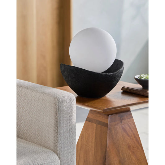 Bocca Accent Table Lamp by Surya in painted. Made from cement, glass in a unique style.