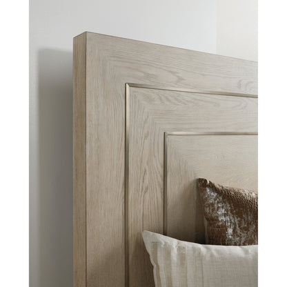 Cascade Bed by Hooker Furniture in terrain. Made from oak veneers, metal inlay in a traditional style.