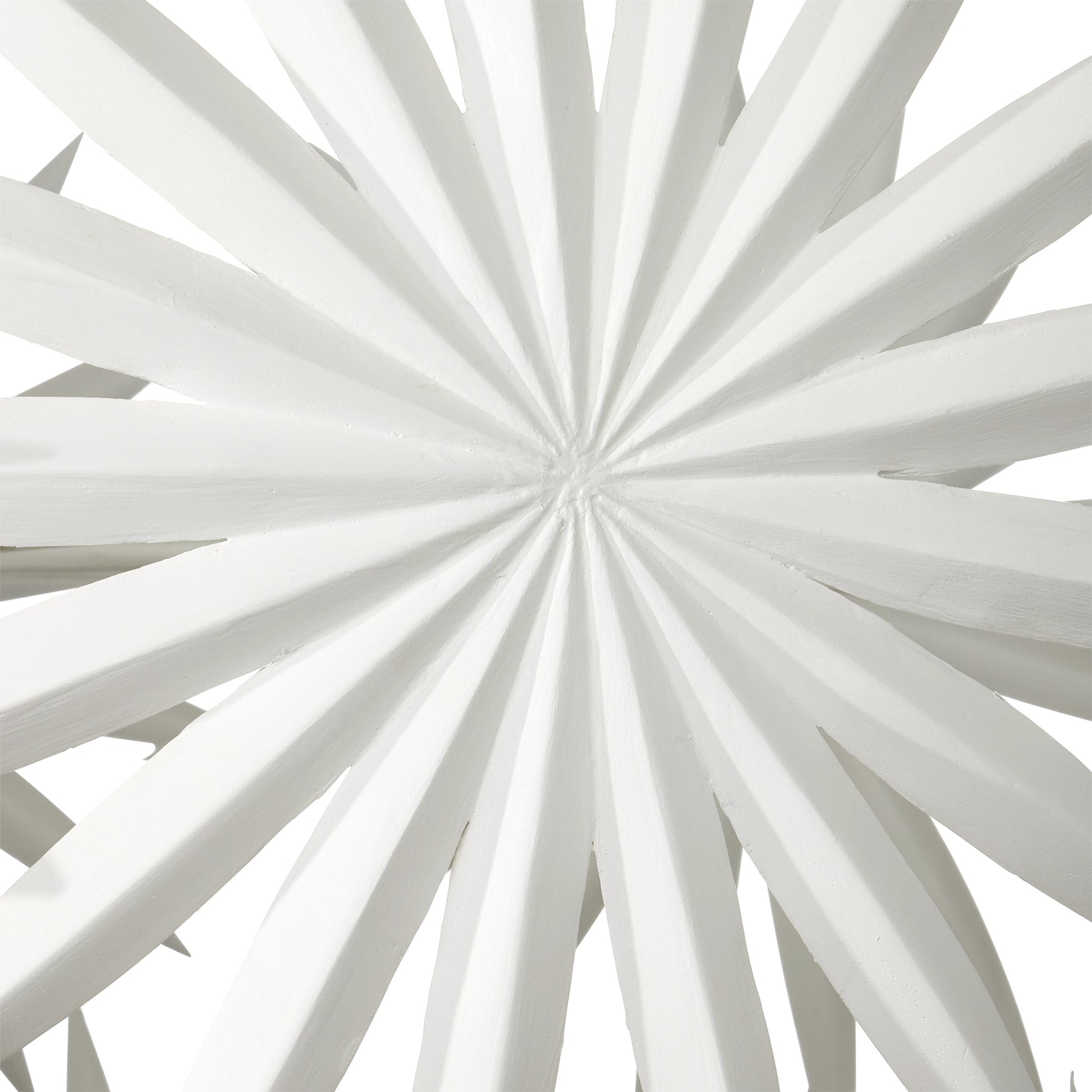 Bismarkia Chandelier by Currey and Company in gesso white. Made from wrought iron in a modern style.