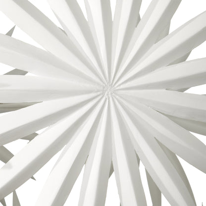 Bismarkia Chandelier by Currey and Company in gesso white. Made from wrought iron in a modern style.