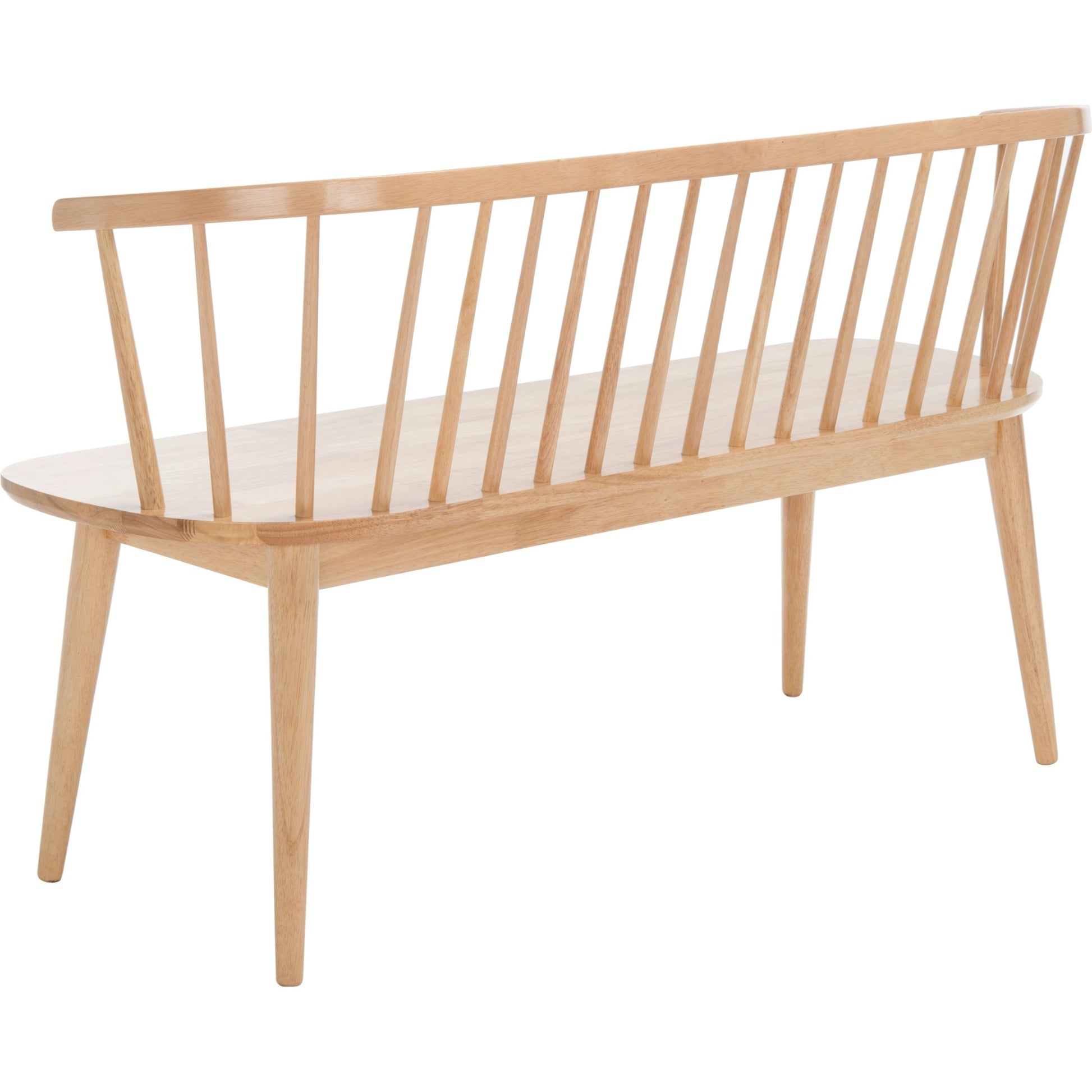 Ingham Spindle Bench by HedgeApple Essentials. Made from rubber wood, iron in a modern style.