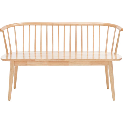 Ingham Spindle Bench by HedgeApple Essentials. Made from rubber wood, iron in a modern style.