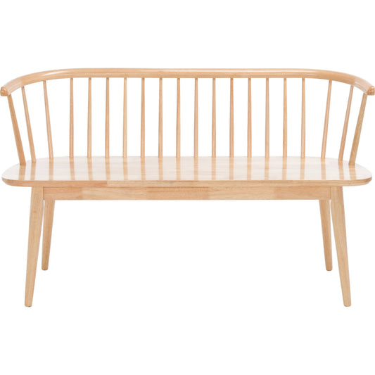 Ingham Spindle Bench by HedgeApple Essentials. Made from rubber wood, iron in a modern style.