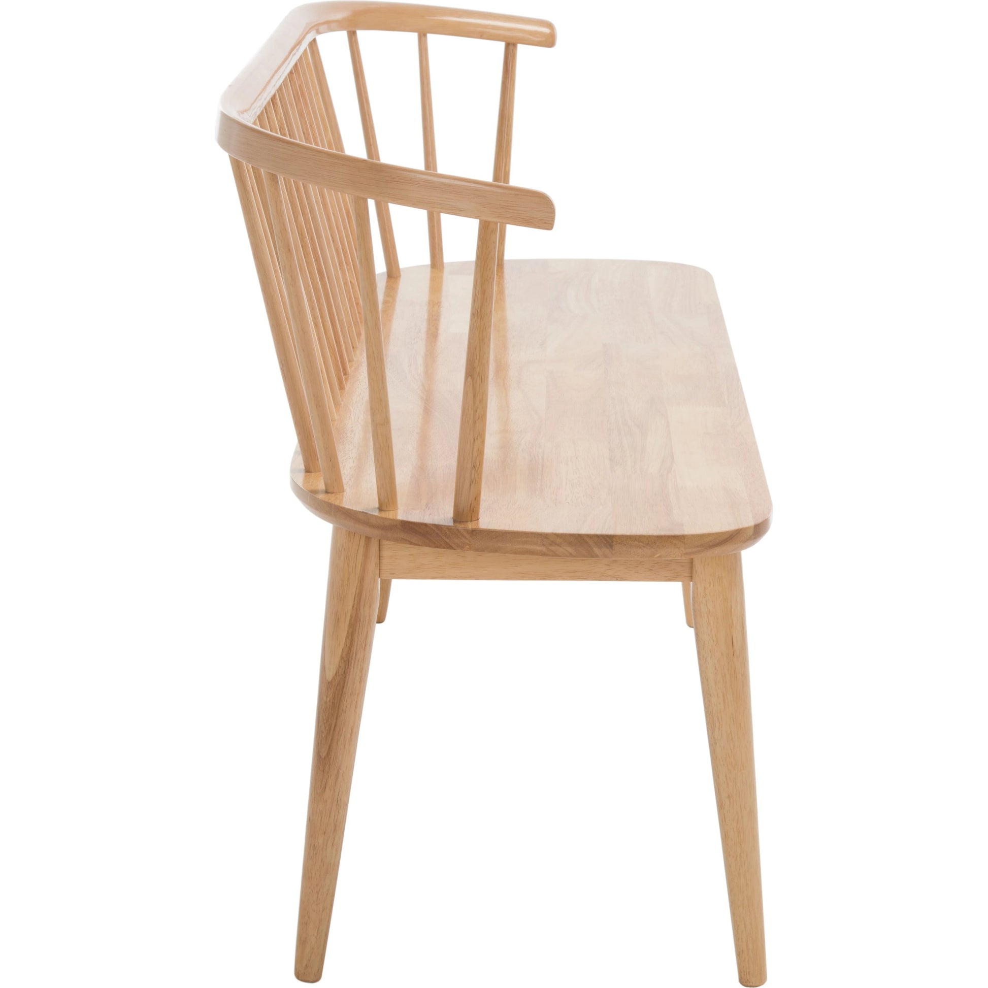 Ingham Spindle Bench by HedgeApple Essentials. Made from rubber wood, iron in a modern style.