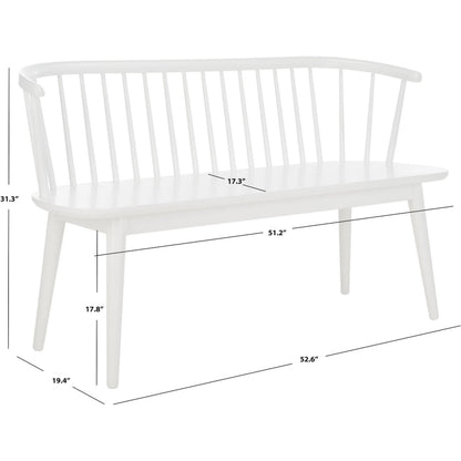 Ingham Spindle Bench by HedgeApple Essentials. Made from rubber wood, iron in a modern style.