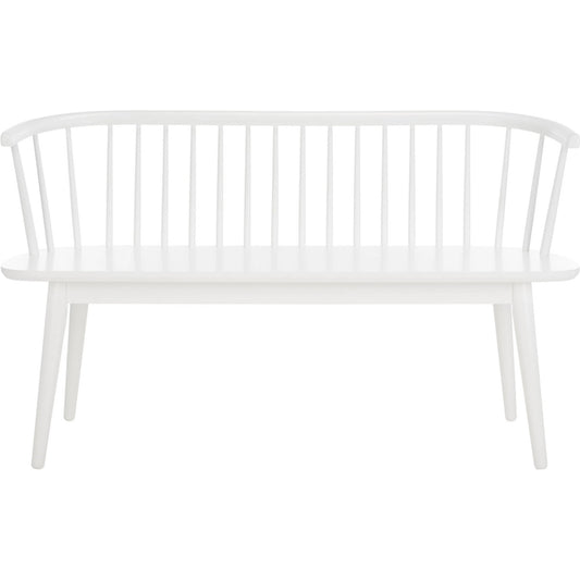 Ingham Spindle Bench by HedgeApple Essentials. Made from rubber wood, iron in a modern style.
