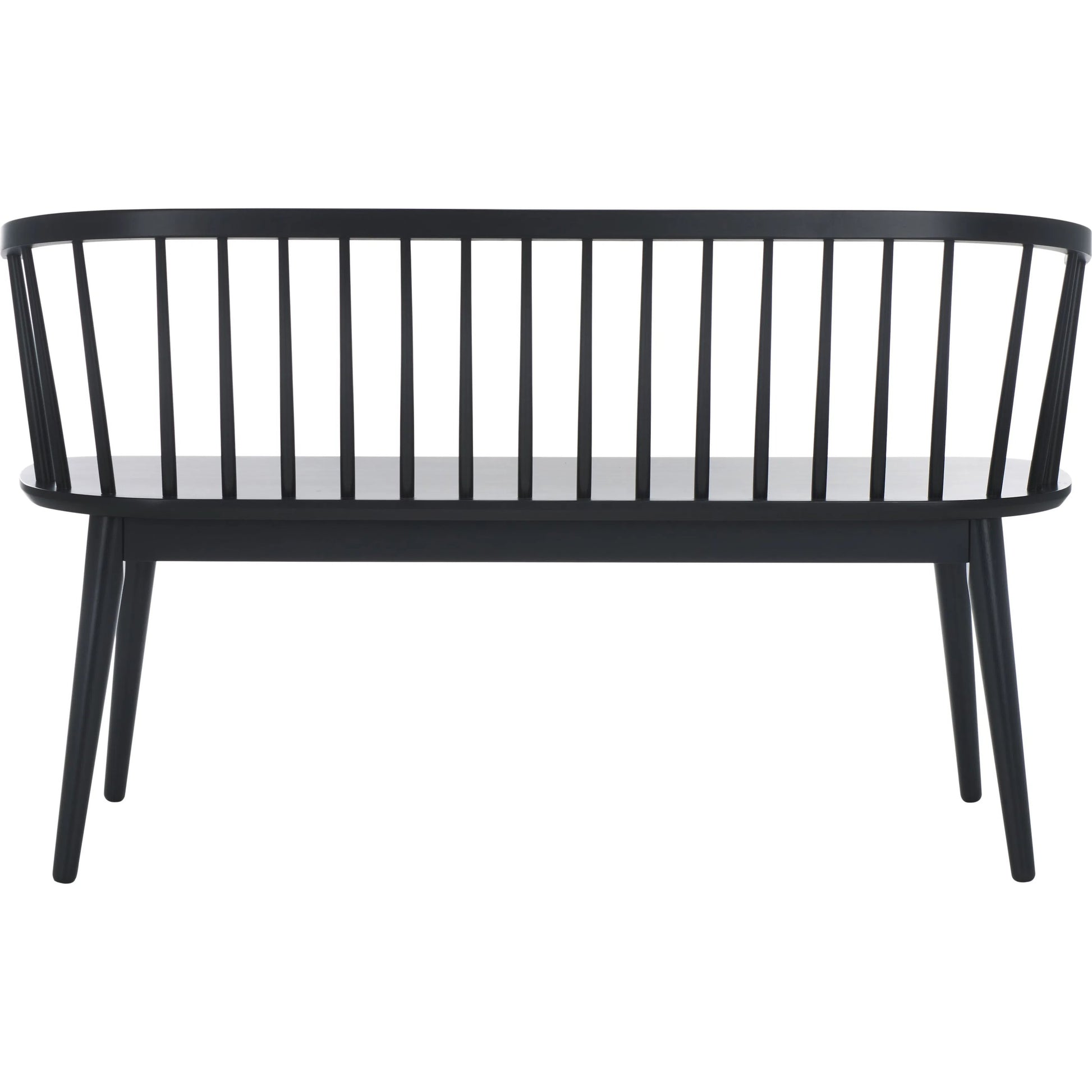 Ingham Spindle Bench by HedgeApple Essentials. Made from rubber wood, iron in a modern style.