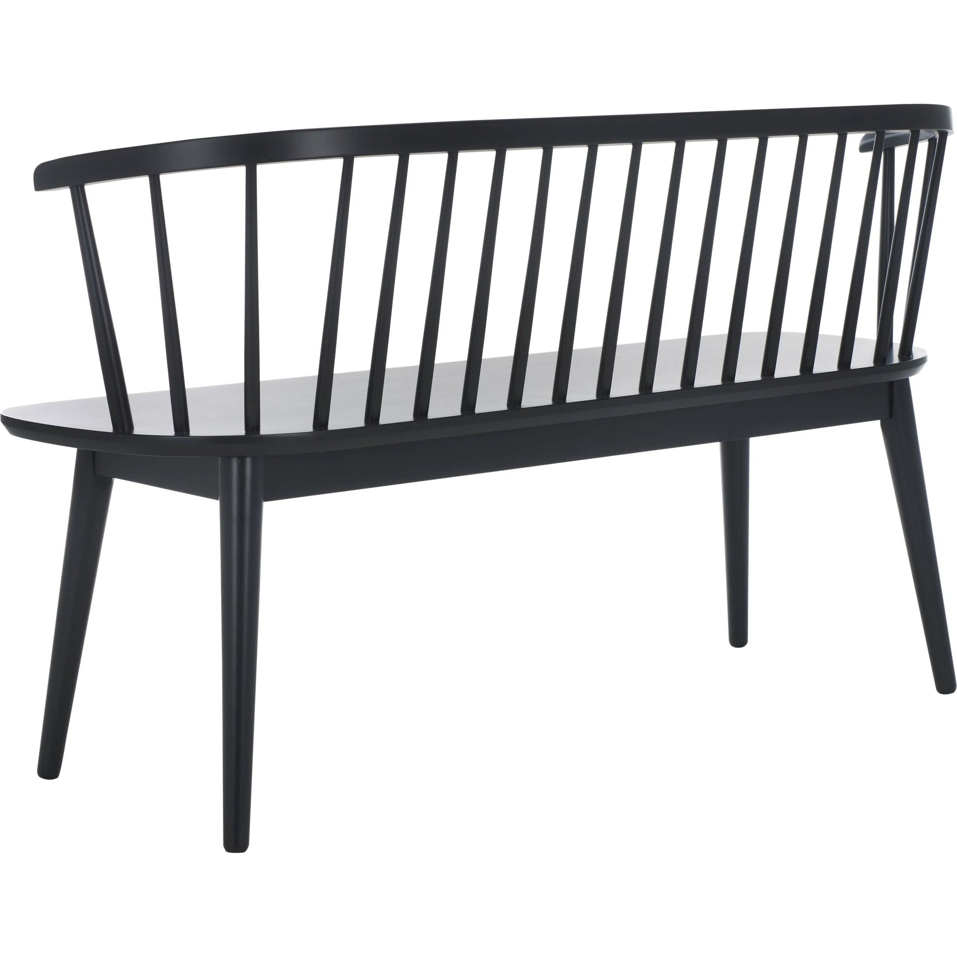 Ingham Spindle Bench by HedgeApple Essentials. Made from rubber wood, iron in a modern style.
