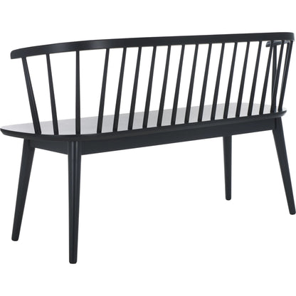 Ingham Spindle Bench by HedgeApple Essentials. Made from rubber wood, iron in a modern style.
