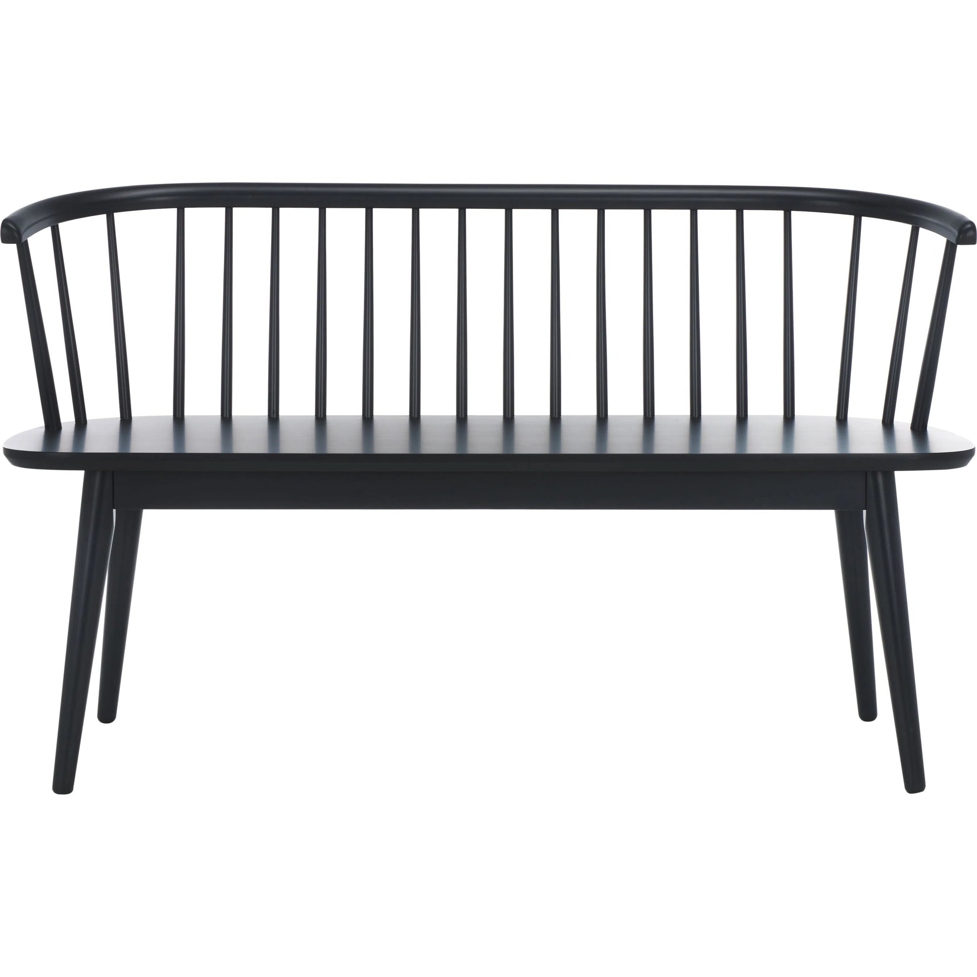 Ingham Spindle Bench by HedgeApple Essentials. Made from rubber wood, iron in a modern style.