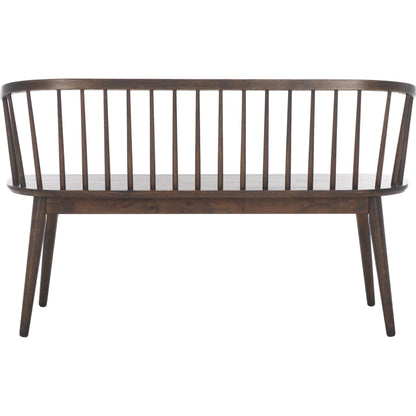 Ingham Spindle Bench by HedgeApple Essentials. Made from rubber wood, iron in a modern style.