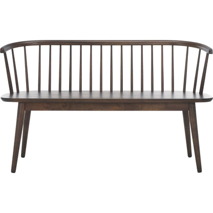 Ingham Spindle Bench by HedgeApple Essentials. Made from rubber wood, iron in a modern style.