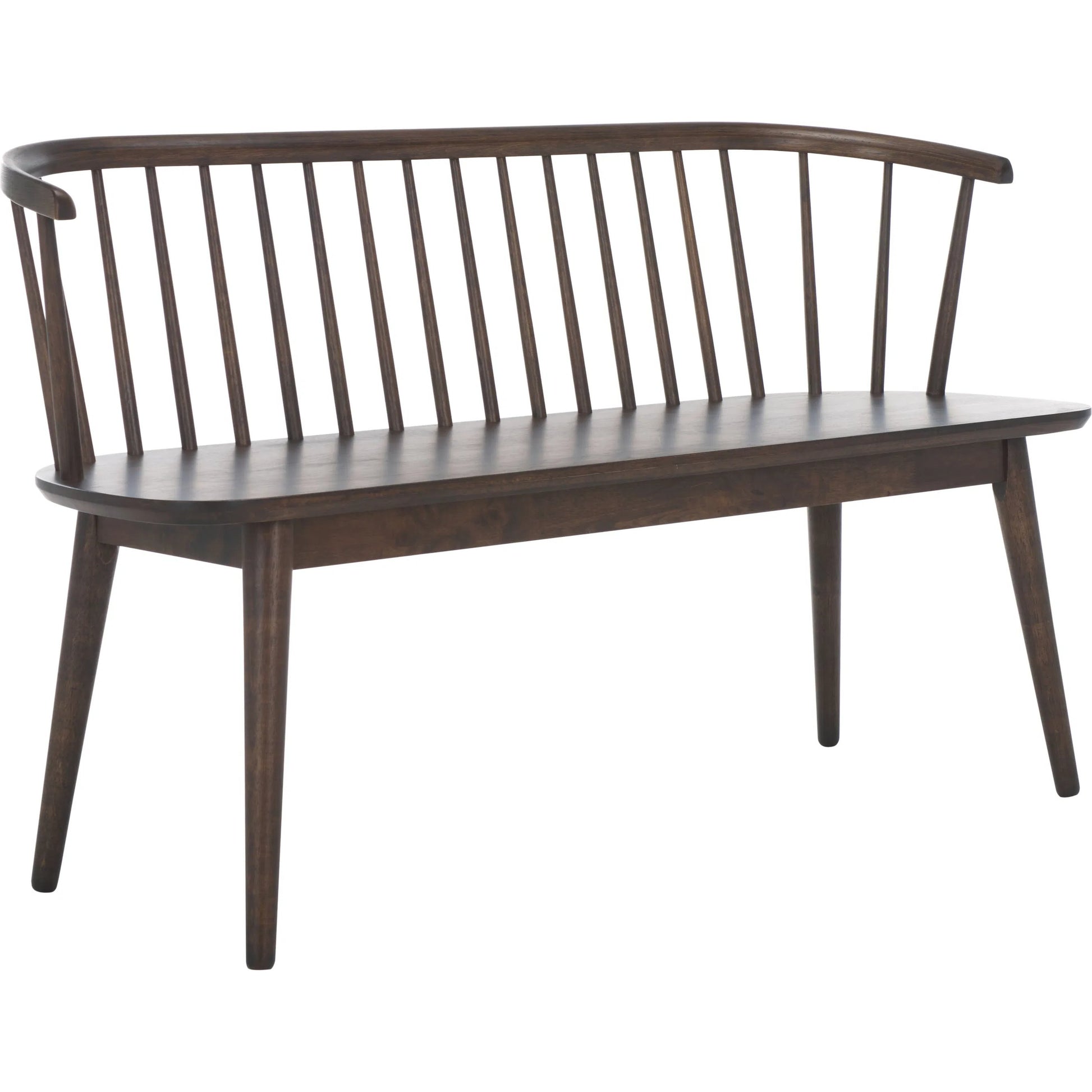 Ingham Spindle Bench by HedgeApple Essentials. Made from rubber wood, iron in a modern style.