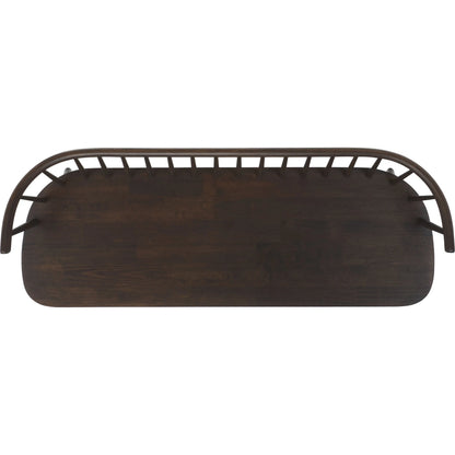 Ingham Spindle Bench by HedgeApple Essentials. Made from rubber wood, iron in a modern style.