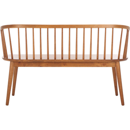 Ingham Spindle Bench by HedgeApple Essentials. Made from rubber wood, iron in a modern style.
