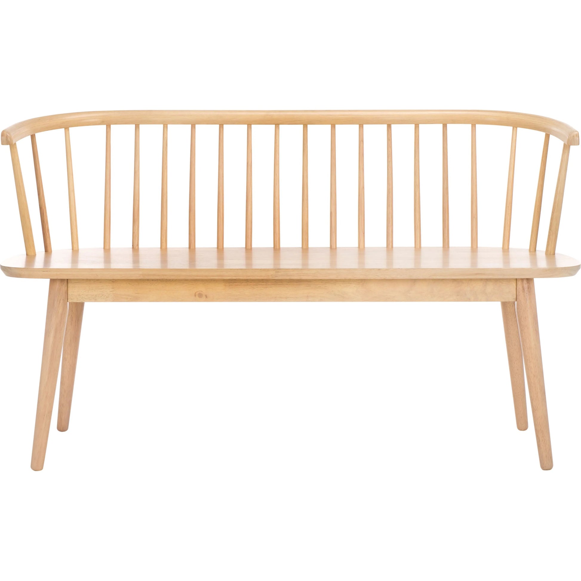 Ingham Spindle Bench by HedgeApple Essentials. Made from rubber wood, iron in a modern style.