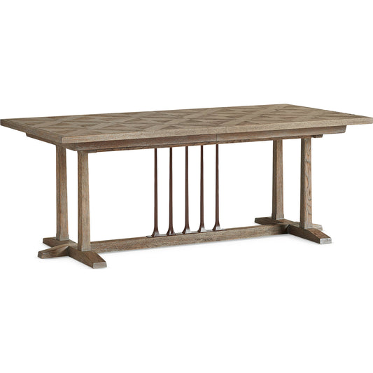 Family Gathering Dining Table by Caracole in ash, chocolate bronze. Made from birch, metal, thick ash in a unique style.