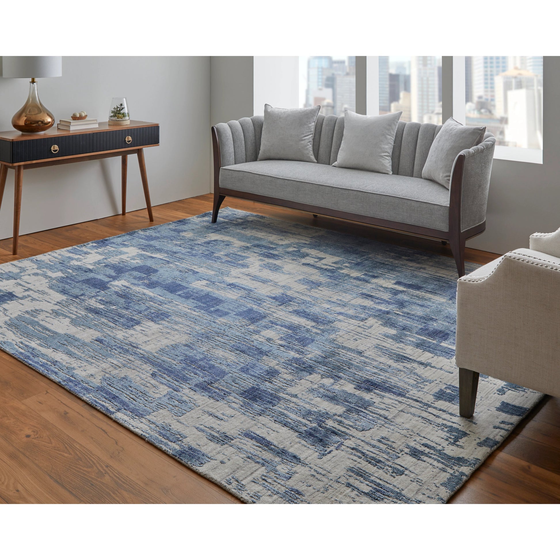 Eastfield Rug - 69AGF by Feizy in blue, ivory. Made from wool, viscose in a unique style.