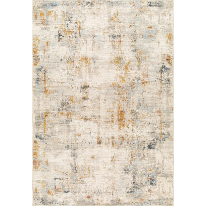 Beckham Rug - 33067 by Livabliss in off-white, light slate, ice blue, amber, medium brown, charcoal. Made from main: 100% polyester in a unique style.