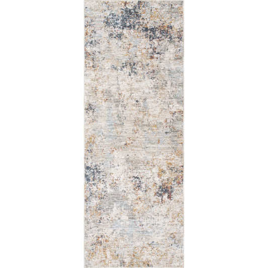 Beckham Rug - 33068 by Livabliss in off-white, medium gray, ice blue, charcoal, amber, medium brown. Made from main: 100% polyester in a unique style.