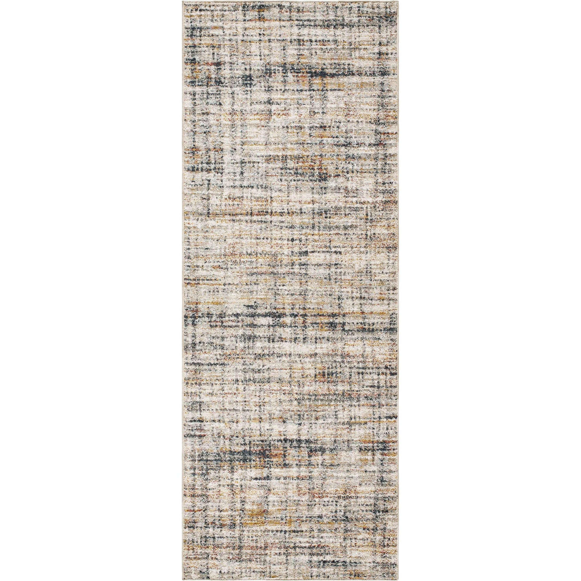 Beckham Rug - 33070 by Livabliss in off-white, light slate, ice blue, charcoal, amber, medium brown. Made from main: 100% polyester in a unique style.