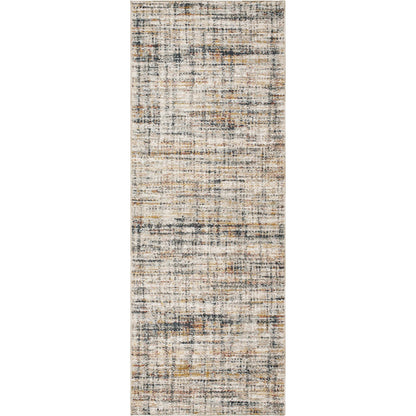 Beckham Rug - 33070 by Livabliss in off-white, light slate, ice blue, charcoal, amber, medium brown. Made from main: 100% polyester in a unique style.