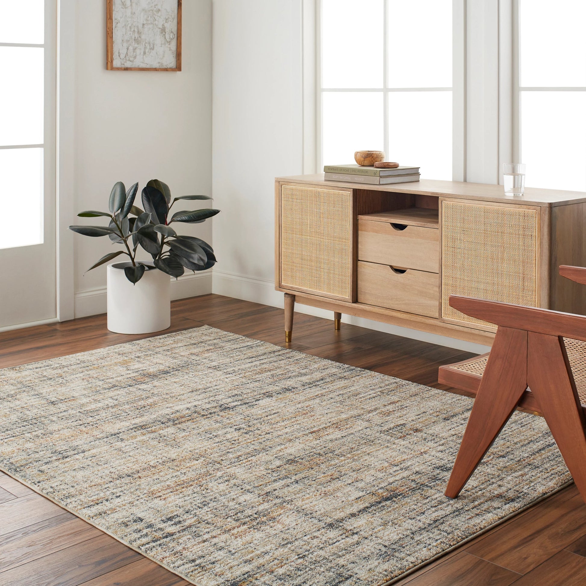 Beckham Rug - 33070 by Livabliss in off-white, light slate, ice blue, charcoal, amber, medium brown. Made from main: 100% polyester in a unique style.