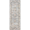 Ice Blue, Off-White, Medium Gray, Charcoal, Amber, Medium Brown / 2'8" x 7'3"