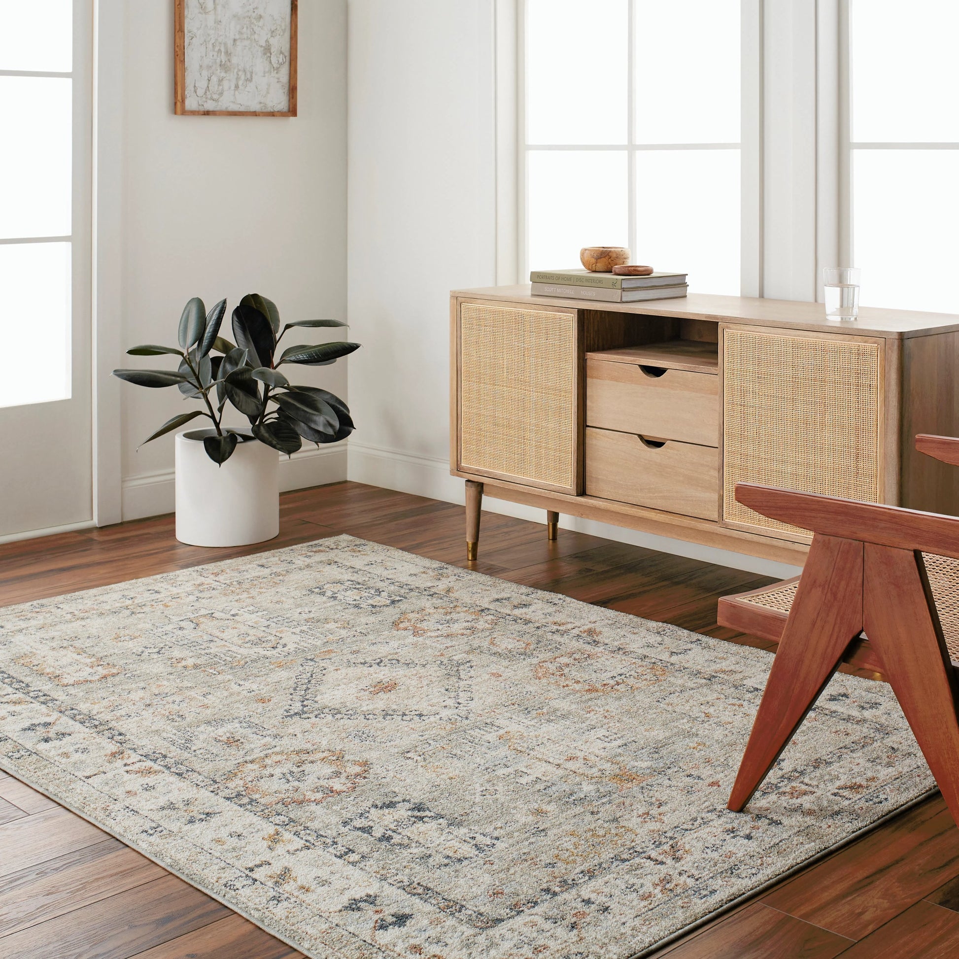 Beckham Rug - 33072 by Livabliss in light slate, off-white, ice blue, charcoal, amber, medium brown. Made from main: 100% polyester in a unique style.