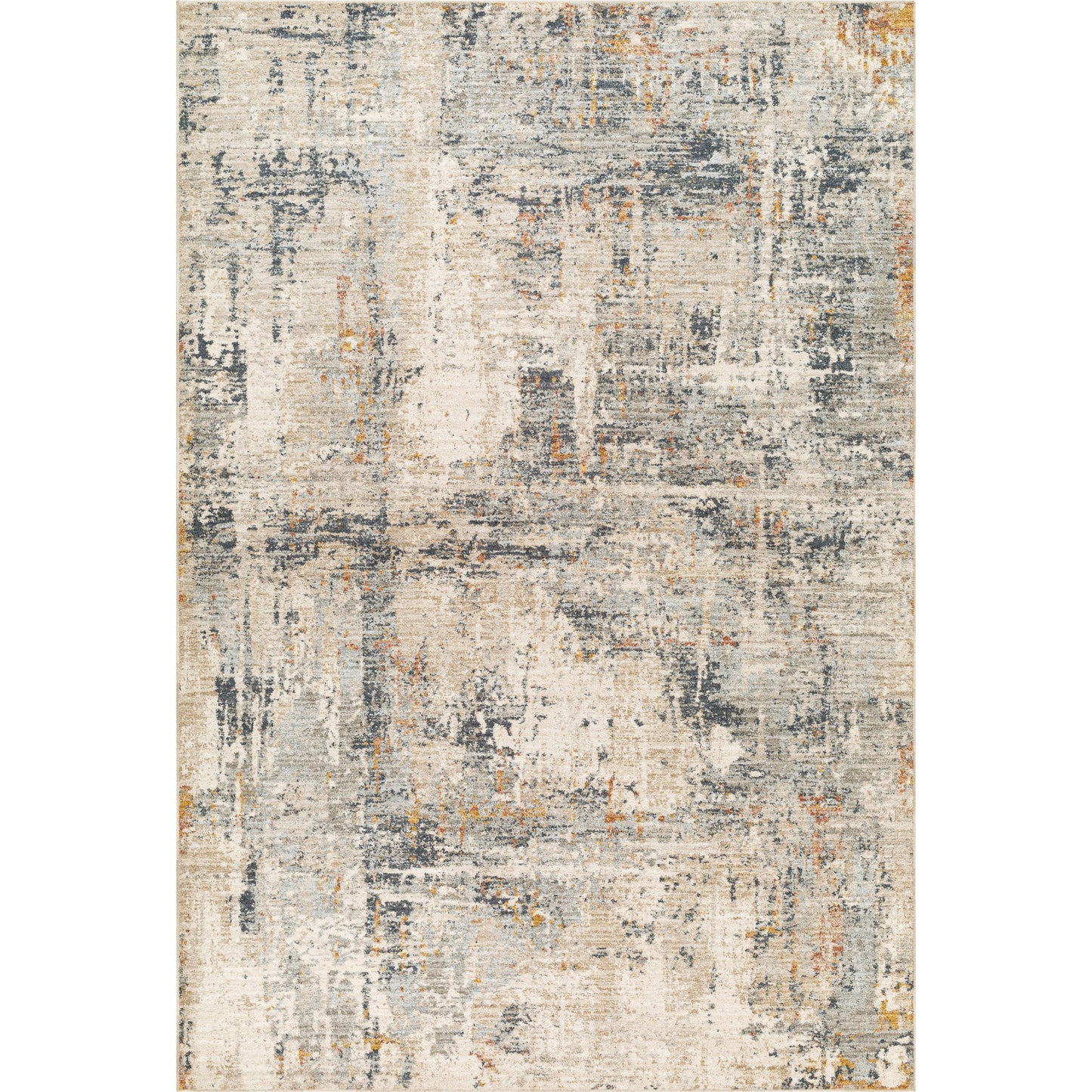 001 SI-1971642,SI-1971643,SI-1971645,SI-1971646,SI-1971647,SI-1971648 | Primary Silo | Beckham Rug - 33080 by Livabliss in medium gray, off-white, charcoal, ice blue, medium brown, amber. Made from main: 100% polyester in a unique style.