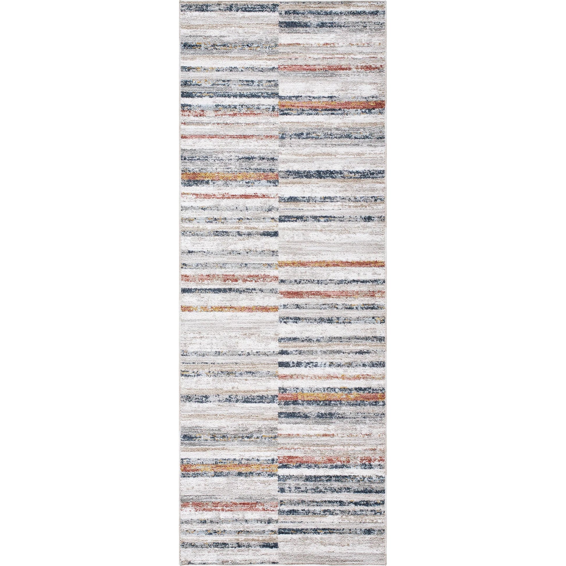Beckham Rug - 33083 by Livabliss in light slate, off-white, charcoal, medium brown, ice blue, amber. Made from main: 100% polyester in a unique style.