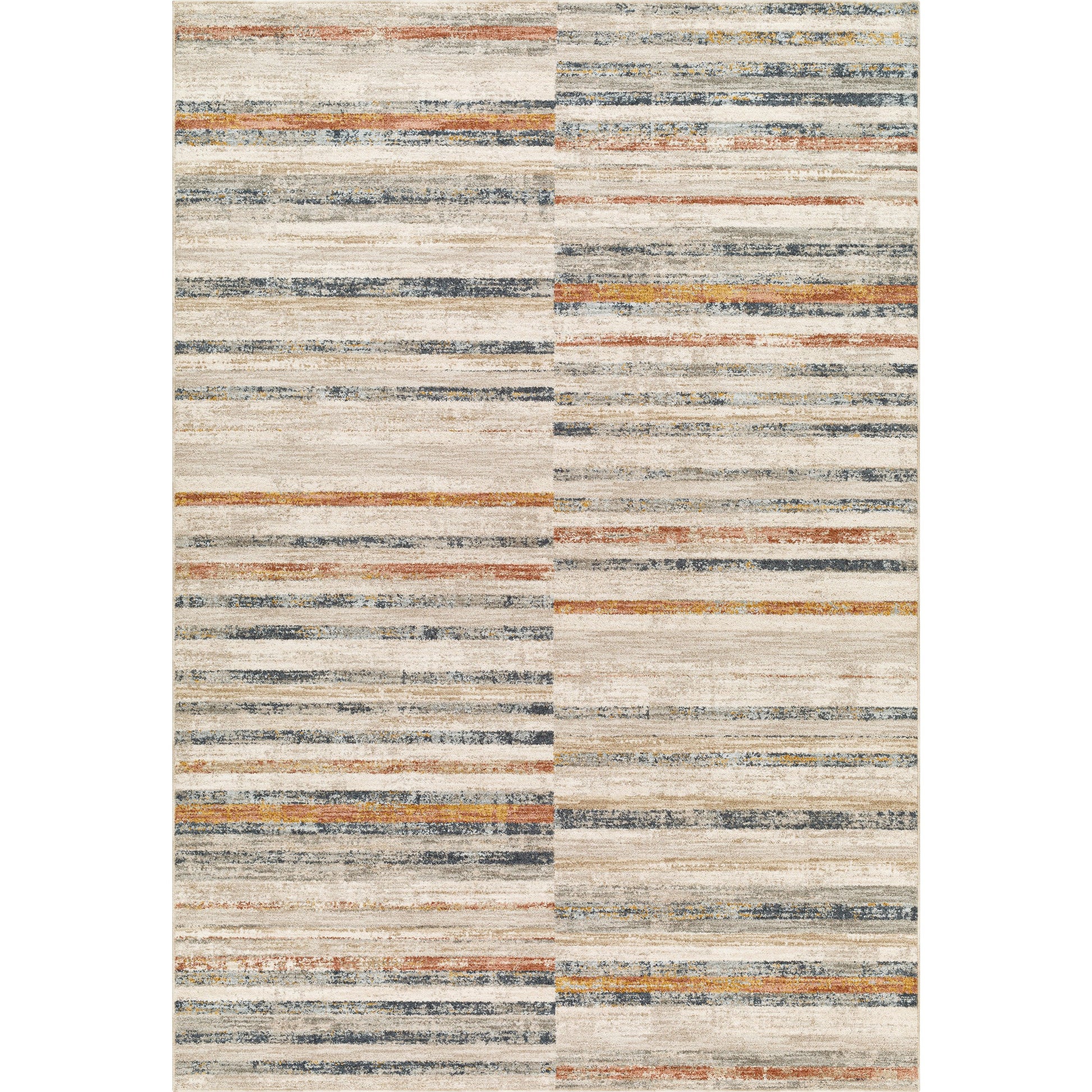 Beckham Rug - 33083 by Livabliss in light slate, off-white, charcoal, medium brown, ice blue, amber. Made from main: 100% polyester in a unique style.