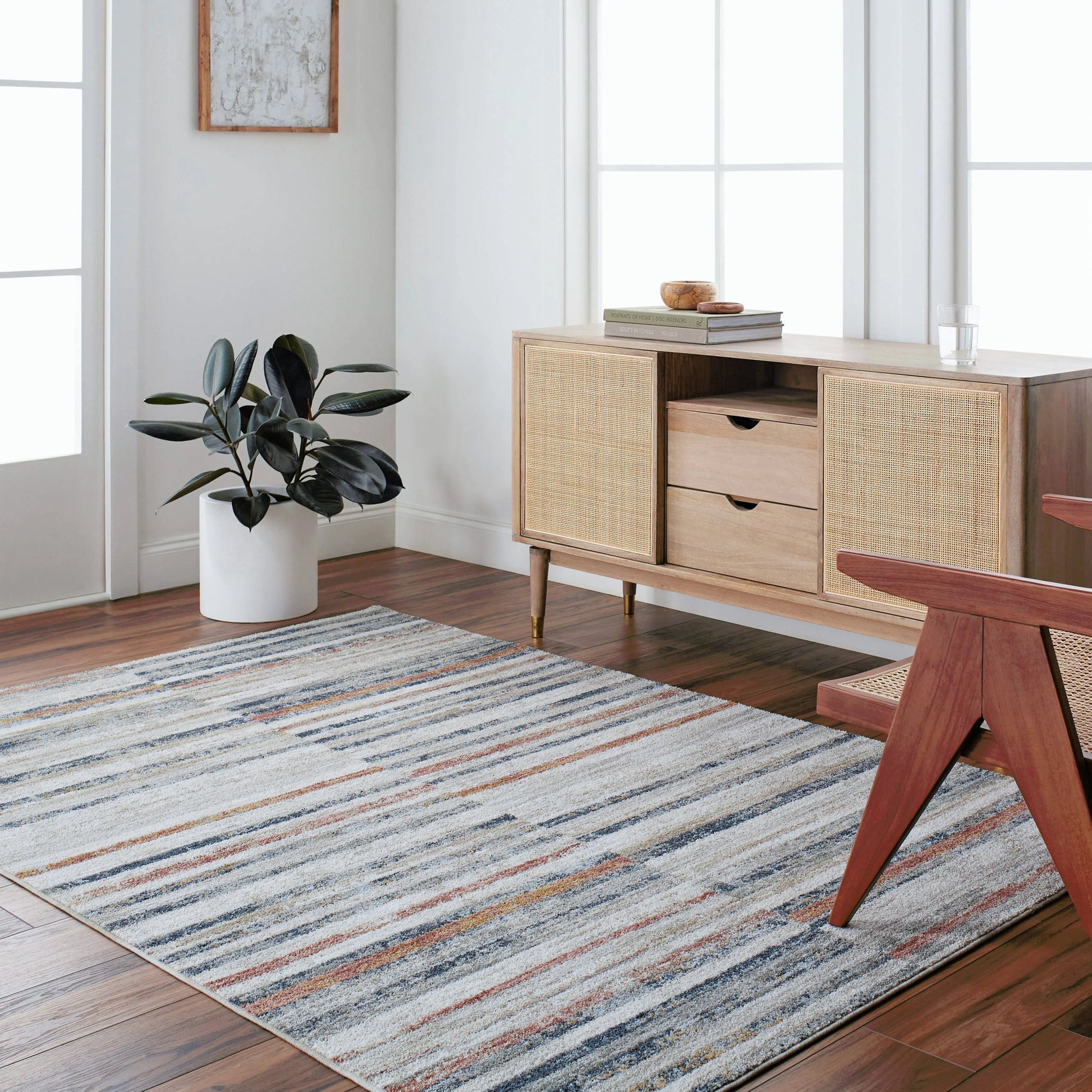 Beckham Rug - 33083 by Livabliss in light slate, off-white, charcoal, medium brown, ice blue, amber. Made from main: 100% polyester in a unique style.