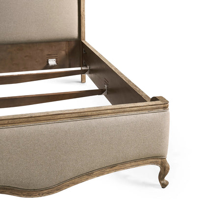 Echo Canyon Upholstered Bed by Jonathan Charles in faded oak. Made from oak, fabric in a unique style.
