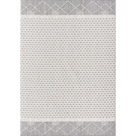 Bouclair Rug - 493186 by Livabliss in light gray, medium gray, ivory. Made from face: 100% polyester, warp: 100% polyester in a unique style.