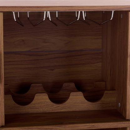 Newaygo Bar Cabinet by HedgeApple Essentials. Made from mdf, steel pipe in a unique style.