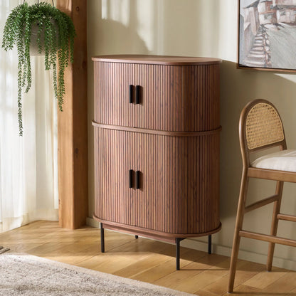 Newaygo Bar Cabinet by HedgeApple Essentials. Made from mdf, steel pipe in a unique style.