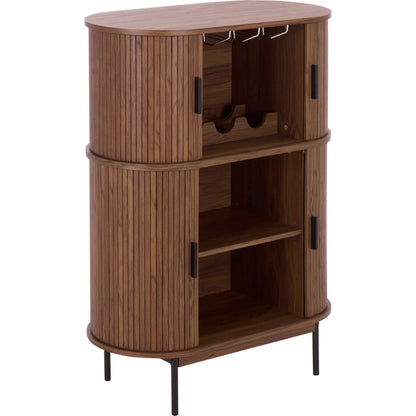 Newaygo Bar Cabinet by HedgeApple Essentials. Made from mdf, steel pipe in a unique style.