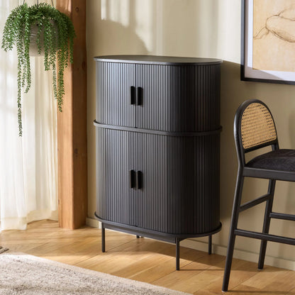 Newaygo Bar Cabinet by HedgeApple Essentials. Made from mdf, steel pipe in a unique style.