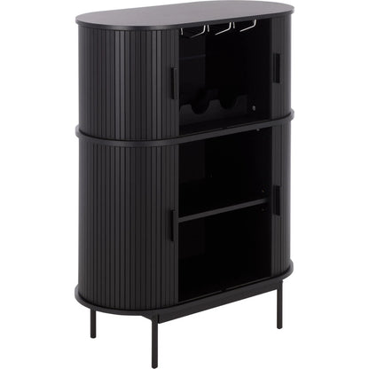 Newaygo Bar Cabinet by HedgeApple Essentials. Made from mdf, steel pipe in a unique style.