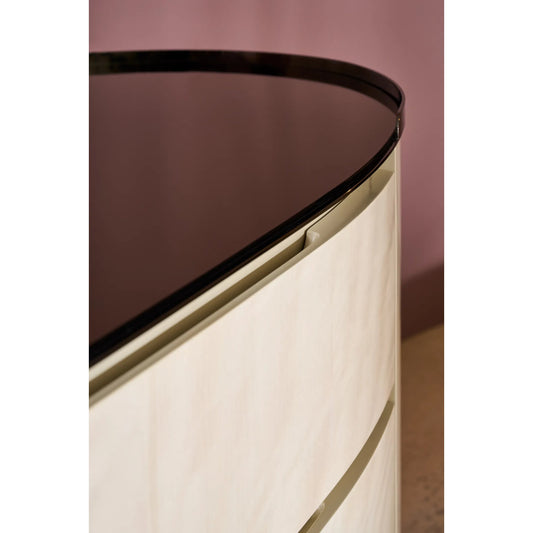Muse Dresser by Caracole in nebulous, dark chocolate, deep bronze. Made from unique in a unique style.